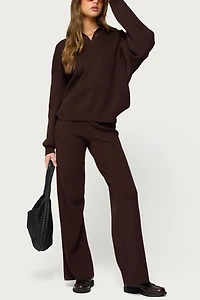 Edikted Lorie Wide Leg Knit Pants