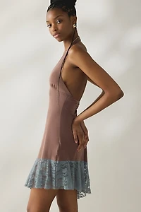 Motel Sanaya Asymmetric Halter Neck Mini Dress