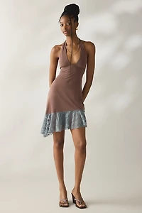 Motel Sanaya Asymmetric Halter Neck Mini Dress