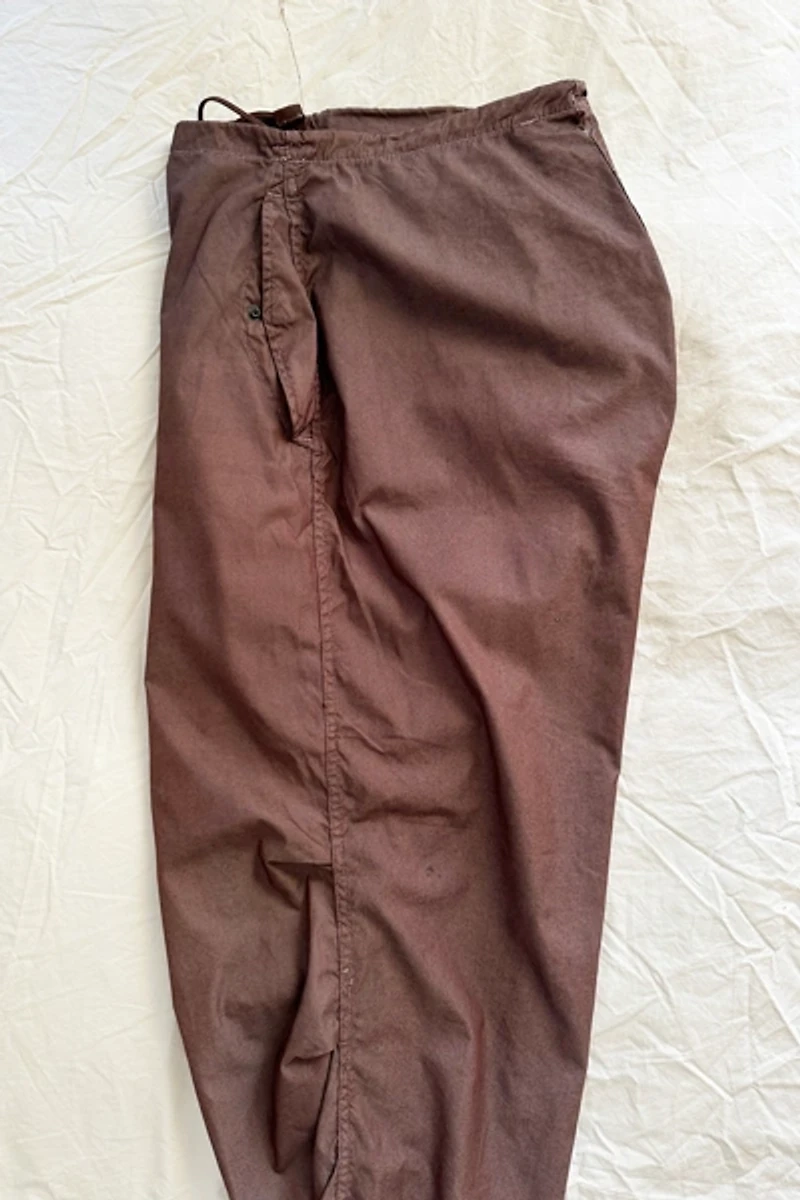 Vintage Overdyed Brown Parachute Baggy Pants