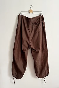 Vintage Overdyed Brown Parachute Baggy Pants