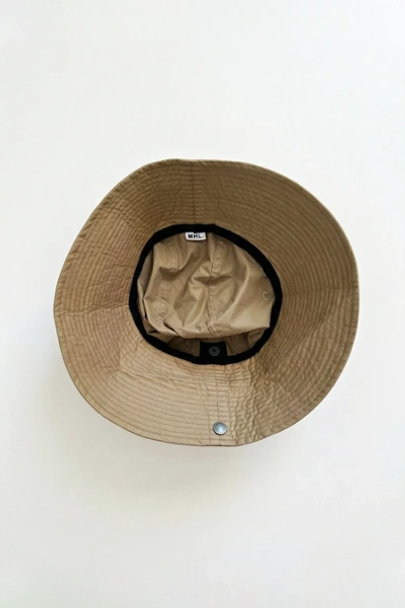 MHL Margaret Howell Gabardine Snap Bucket Hat