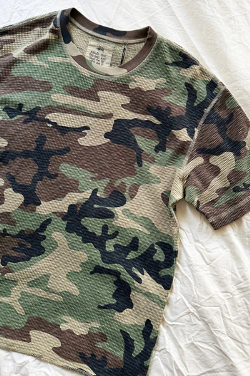 Stussy Pigment Dye Camo Short Sleeve Thermal