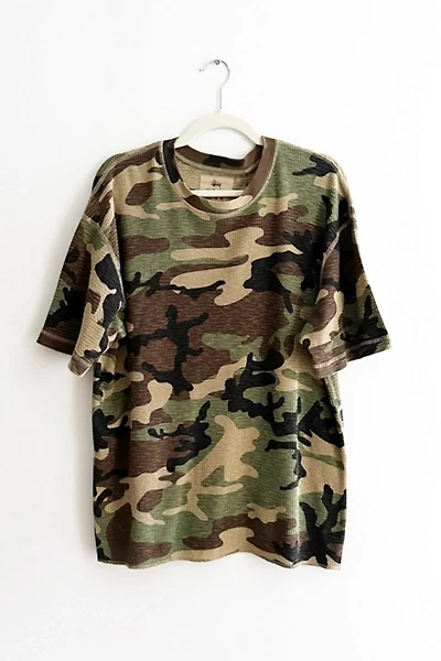 Stussy Pigment Dye Camo Short Sleeve Thermal