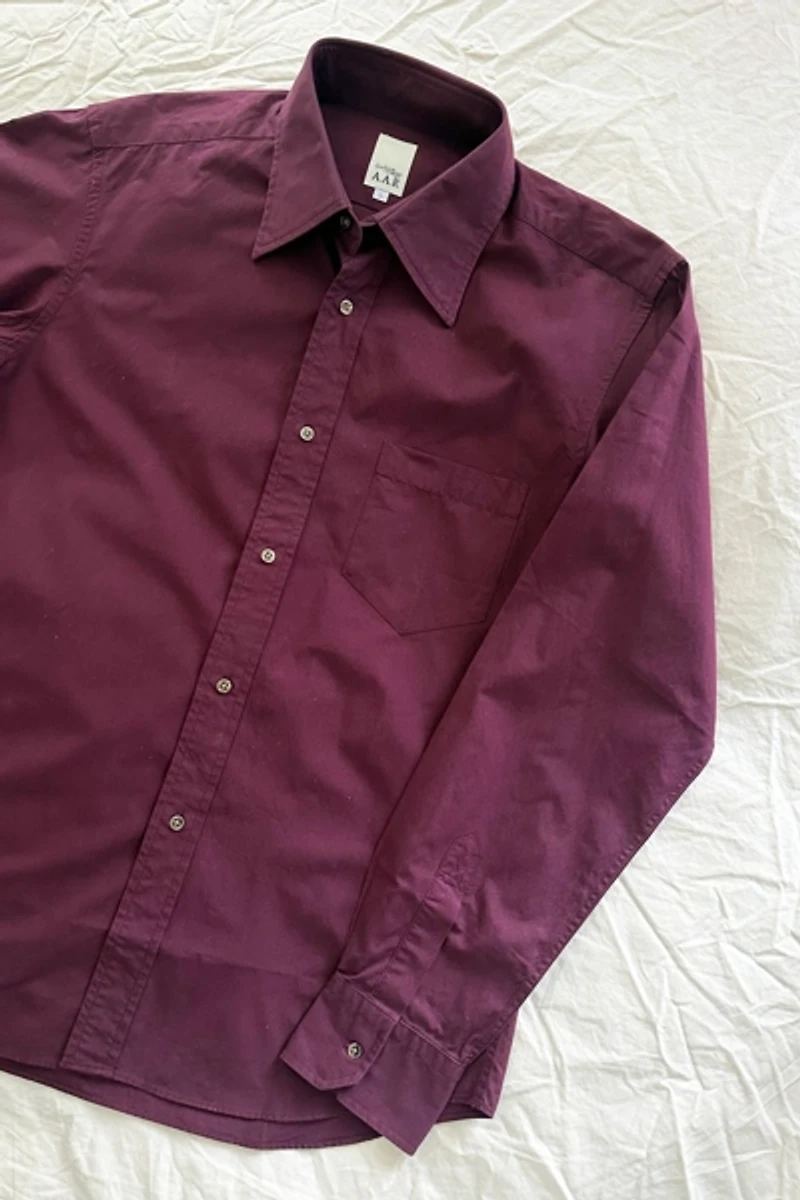 Vintage Yohji Yamamoto D'Urban A.A.R Burgundy Cotton Shirt