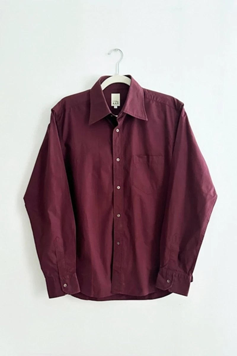 Vintage Yohji Yamamoto D'Urban A.A.R Burgundy Cotton Shirt