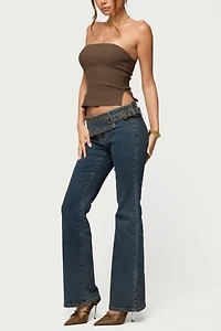 Edikted Sade Strapless Side Slit Top