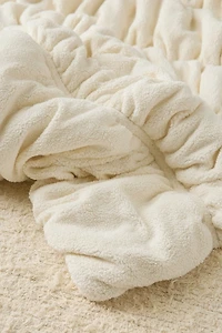 Cinched Marshmallow Cloud Fleece Throw Blanket