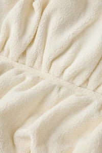 Cinched Marshmallow Cloud Fleece Throw Blanket