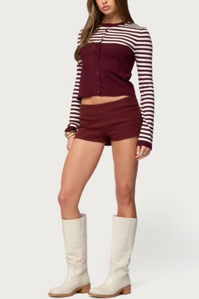 Edikted Goni Stripey Knit Cardigan