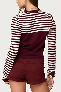 Edikted Goni Stripey Knit Cardigan