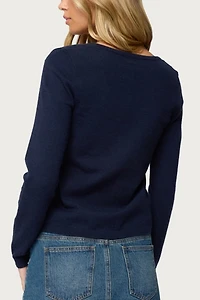 Edikted Demi Tie Front Knit Cardigan