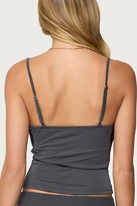 Edikted Layered Bandeau Cowl Neck Top