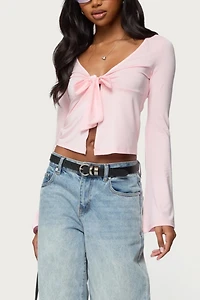 Edikted Scarlette Tie Front Top