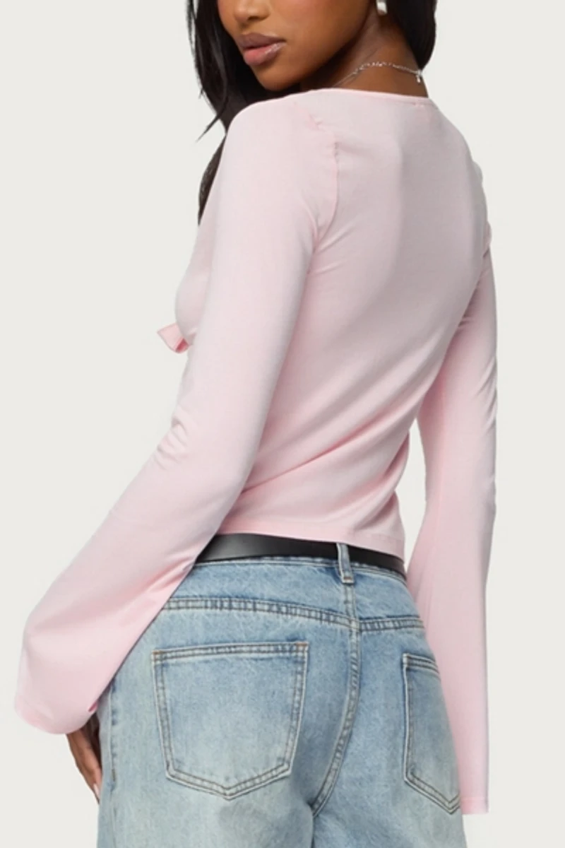 Edikted Scarlette Tie Front Top