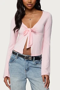 Edikted Scarlette Tie Front Top