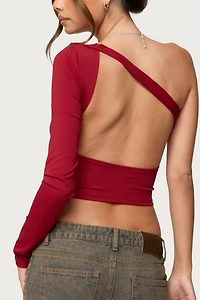 Edikted Mila Asymmetric Backless One Shoulder Top