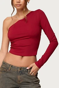 Edikted Mila Asymmetric Backless One Shoulder Top