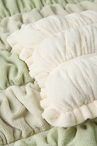 Cinched Marshmallow Puff Fleece Throw Pillow