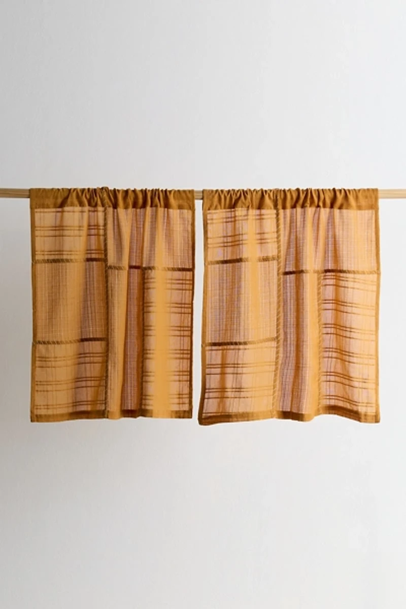Chloe Gauze Patchwork Café Curtain Set