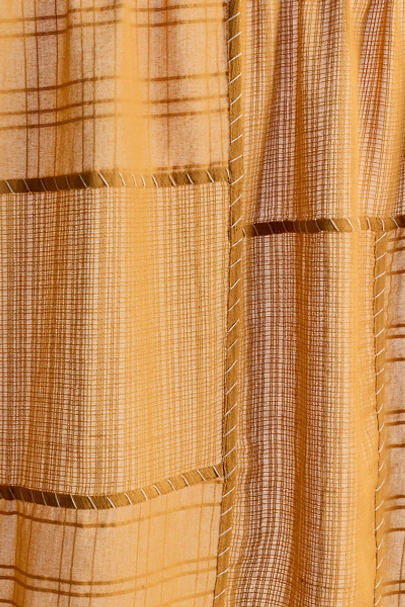 Chloe Gauze Patchwork Café Curtain Set