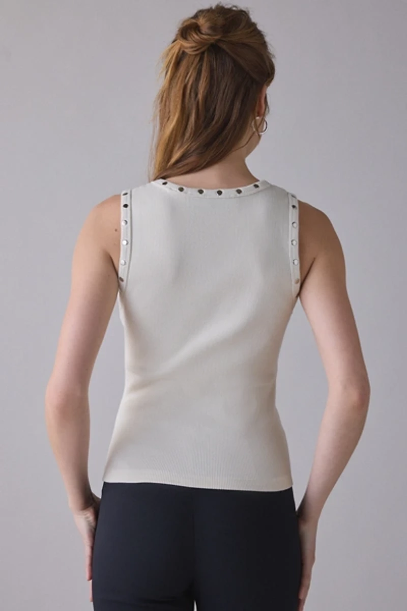 The Ragged Priest Scatter Grommet Detail Tank Top