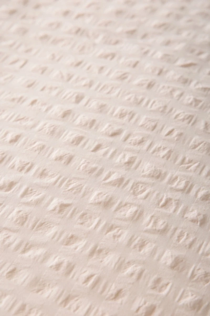 Seersucker Tied Trim Cotton Duvet Cover