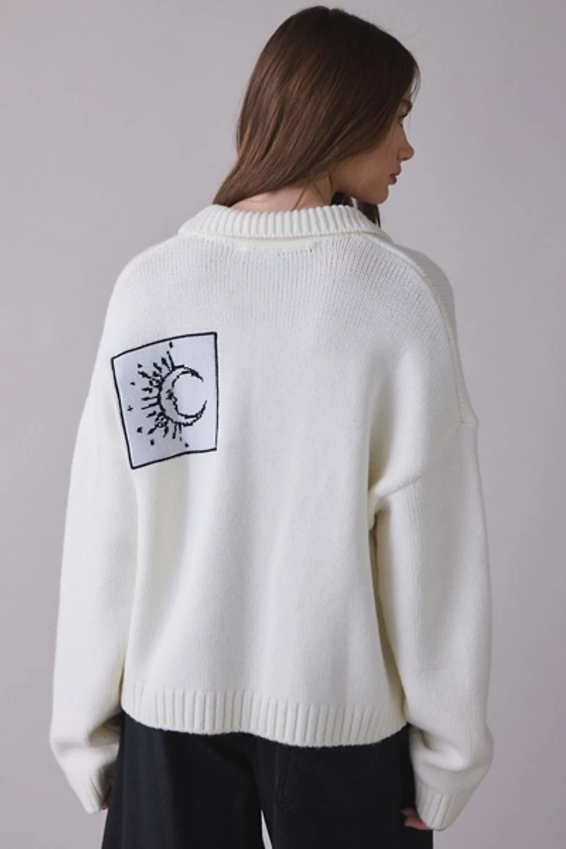 The Ragged Priest Post Polo Collar Sweater