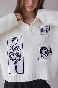 The Ragged Priest Post Polo Collar Sweater