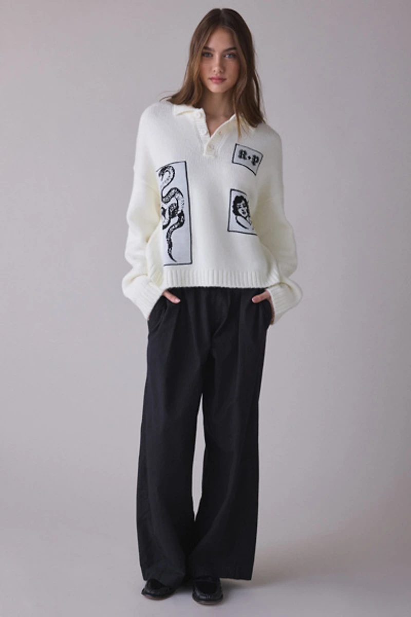 The Ragged Priest Post Polo Collar Sweater