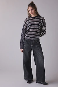 The Ragged Priest Muddle Spliced Stripe Knit Sweater