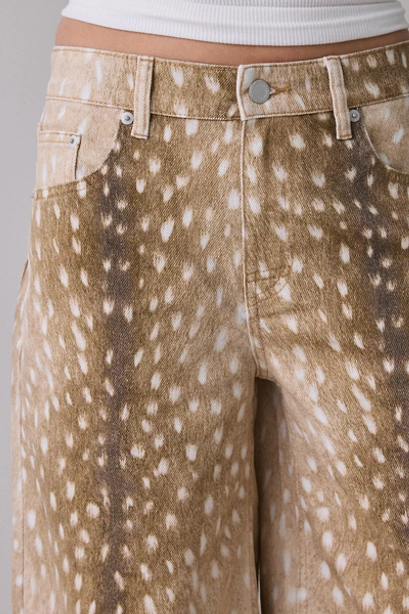 The Ragged Priest Doe Print Baggy Jorts