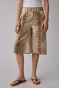 The Ragged Priest Doe Print Baggy Jorts