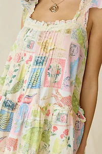 Kimchi Blue High Tide Flutter Sleeve Trapeze Mini Dress