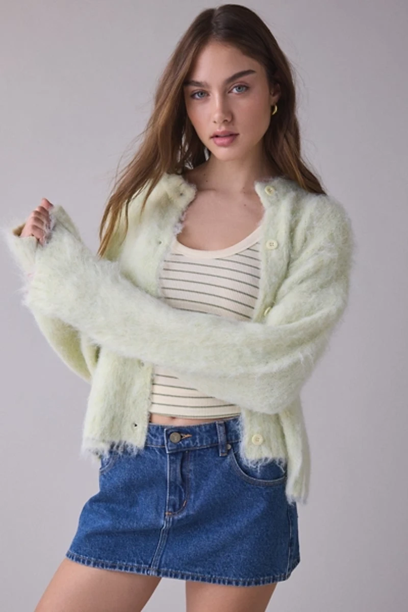 The Ragged Priest Baby Graphic Brushed Knit Cardigan