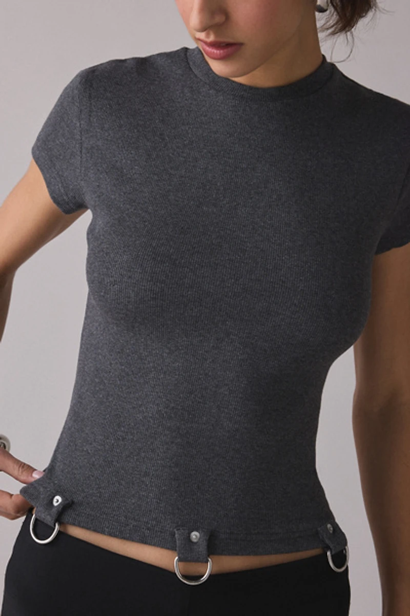 The Ragged Priest Buckle Detail Baby Tee