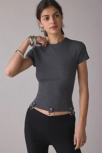 The Ragged Priest Buckle Detail Baby Tee