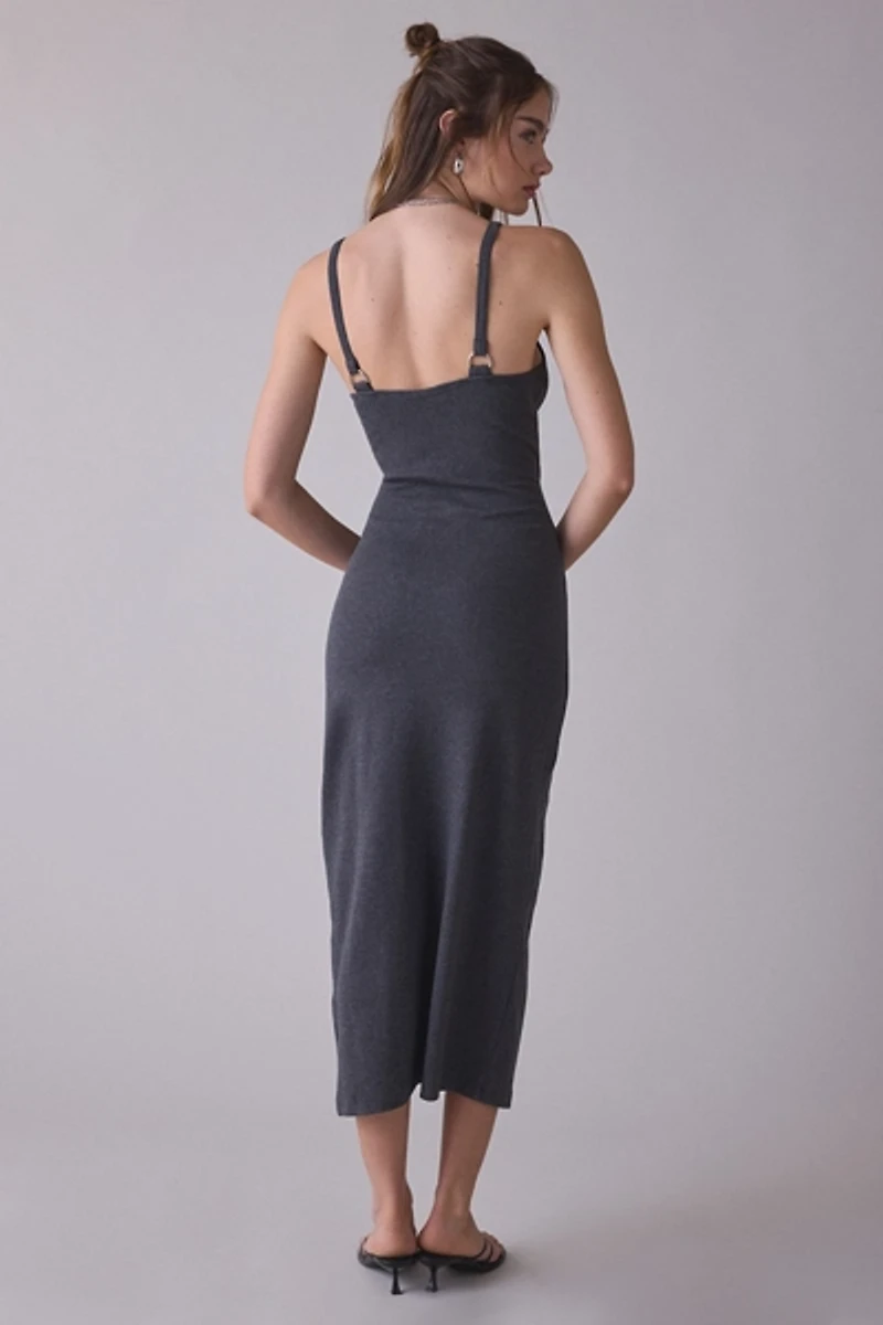 The Ragged Priest Barrel Wrap-Front Buckle Midi Dress