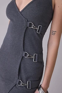 The Ragged Priest Barrel Wrap-Front Buckle Midi Dress
