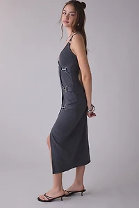 The Ragged Priest Barrel Wrap-Front Buckle Midi Dress