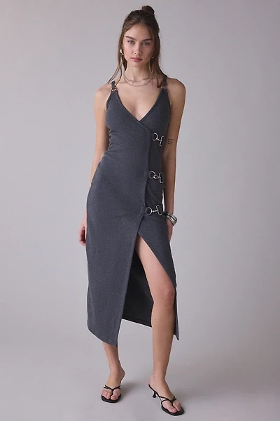 The Ragged Priest Barrel Wrap-Front Buckle Midi Dress