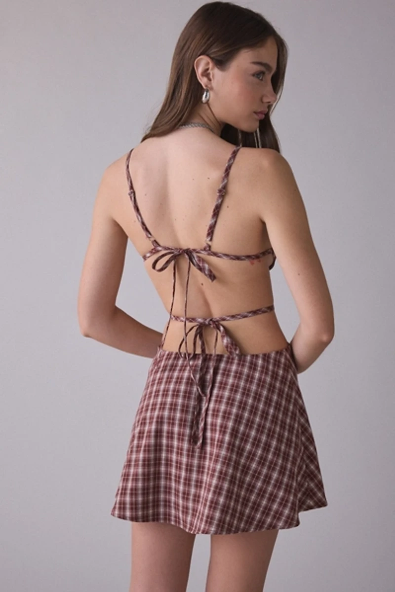 The Ragged Priest Blaze Cutout Tie-Back Mini Dress