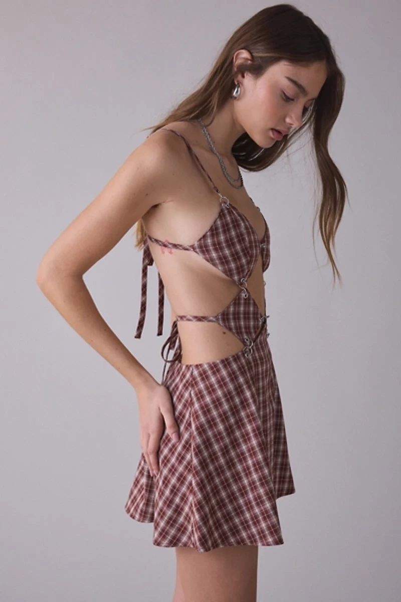 The Ragged Priest Blaze Cutout Tie-Back Mini Dress