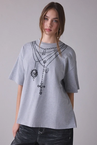 The Ragged Priest Layered Pendant Necklace Graphic Tee