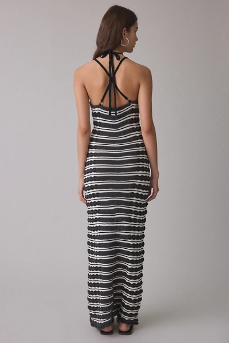 The Ragged Priest Fever O-Ring Cutout Knit Maxi Dress