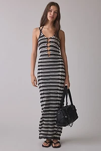 The Ragged Priest Fever O-Ring Cutout Knit Maxi Dress