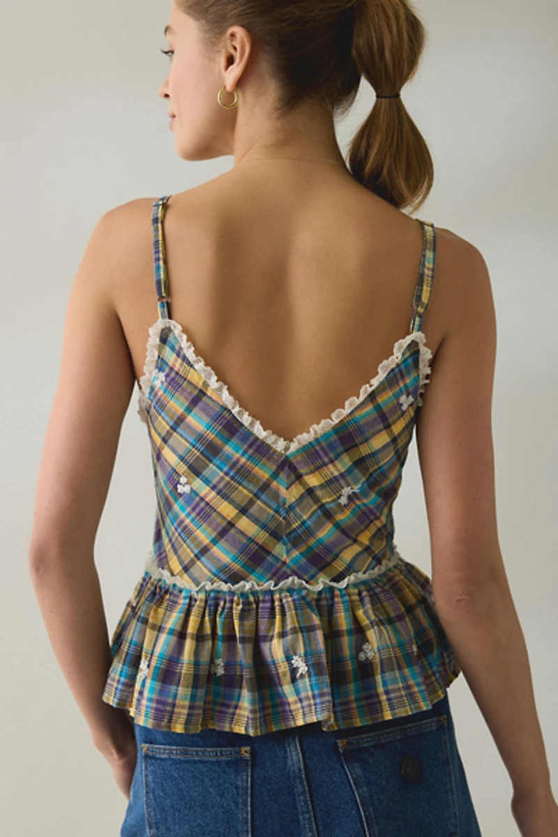 Steve Madden Bryna Ruffle Babydoll Tank Top