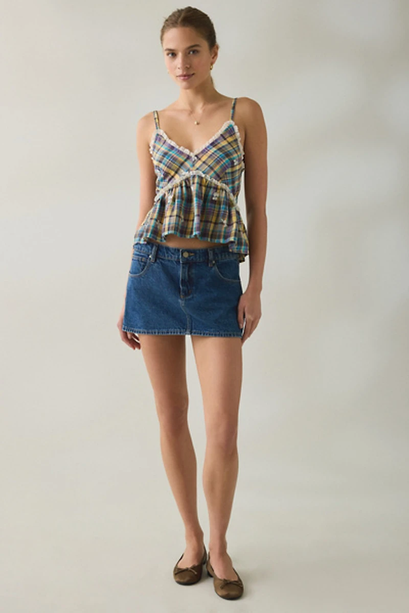 Steve Madden Bryna Ruffle Babydoll Tank Top