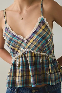 Steve Madden Bryna Ruffle Babydoll Tank Top