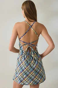 Steve Madden Riyan Lace-Up Open Back Mini Dress